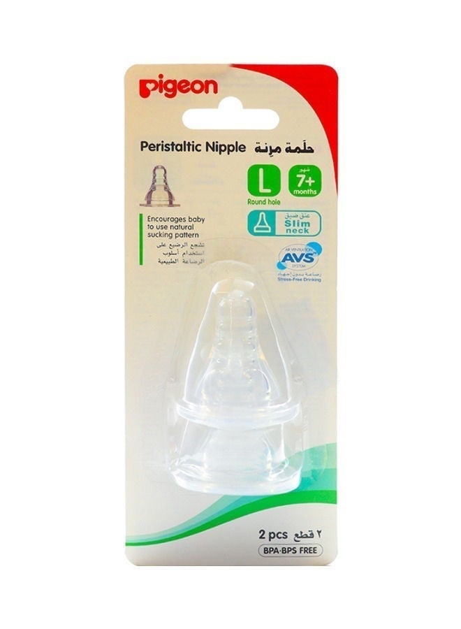 pigeon Peristaltic Nipple - 2 Count