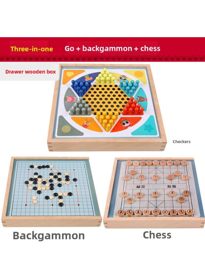 Children's Checkers, Backgammon, Military Chess, Multi-Functional Board Games, Chess, Adult Chess