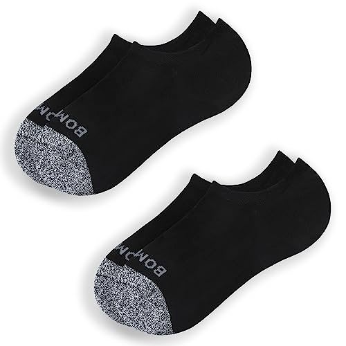BOMBAS Womens Cushioned No Show Socks,(Black,Medium, 2pcs) - Image 5