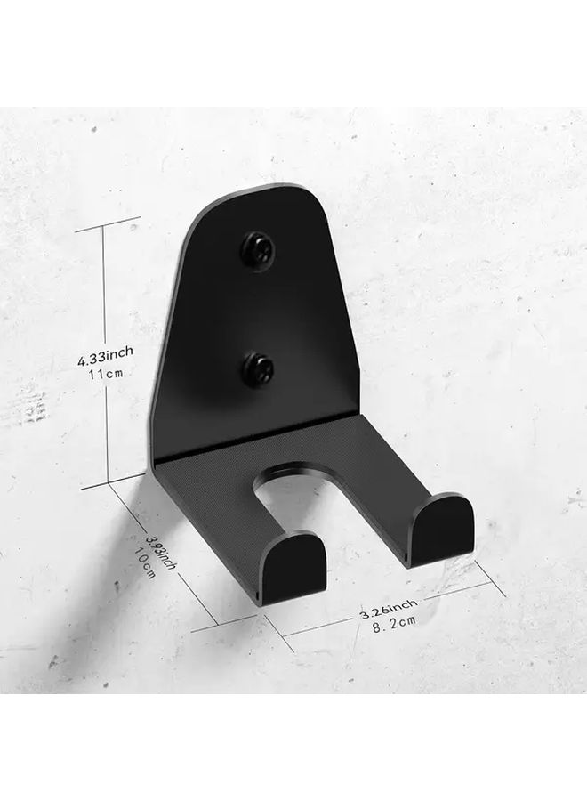 Black 1 Hook Barbell Wall Rack Vertical Mount Space Saving Gym Storage - Image 3