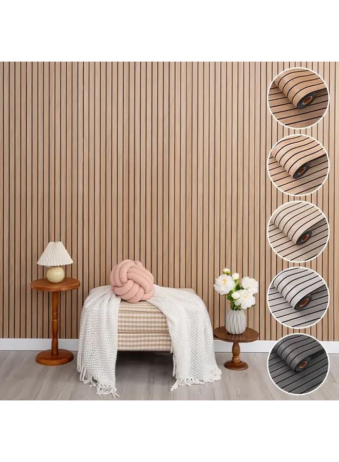 ورق حائط ذاتي اللصق بتصميم حبيبات الخشب، لفة مقاس 118.1 بوصة × 15.7 بوصة، فينيل يلصق بالتقشير - Image 4