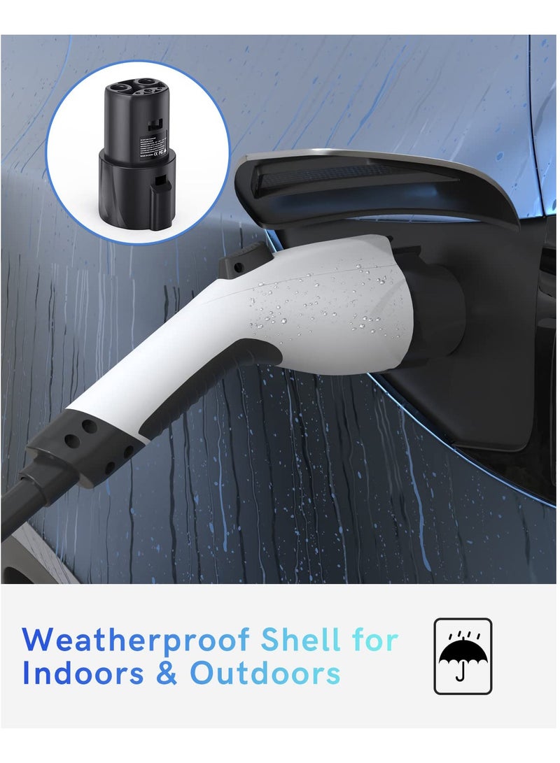 SYOSI J1772 to Tesla Charger Adapter 80 Amp/240VAC, Safety Certified, Compatible with Tesla Model 3 Y S X, Portable Outdoor SAE J1772 EV Adapter for Tesla  - Image 3