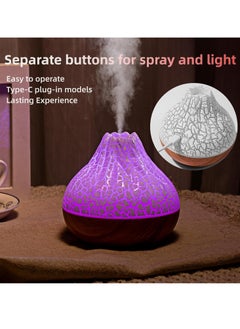 ريتش لايف مرطب USB صغير على شكل بركان - رذاذ بارد ملون، 7 ألوان LED، مرطب سطح المكتب فائق الهدوء للمكتب وغرفة النوم  - Image 1