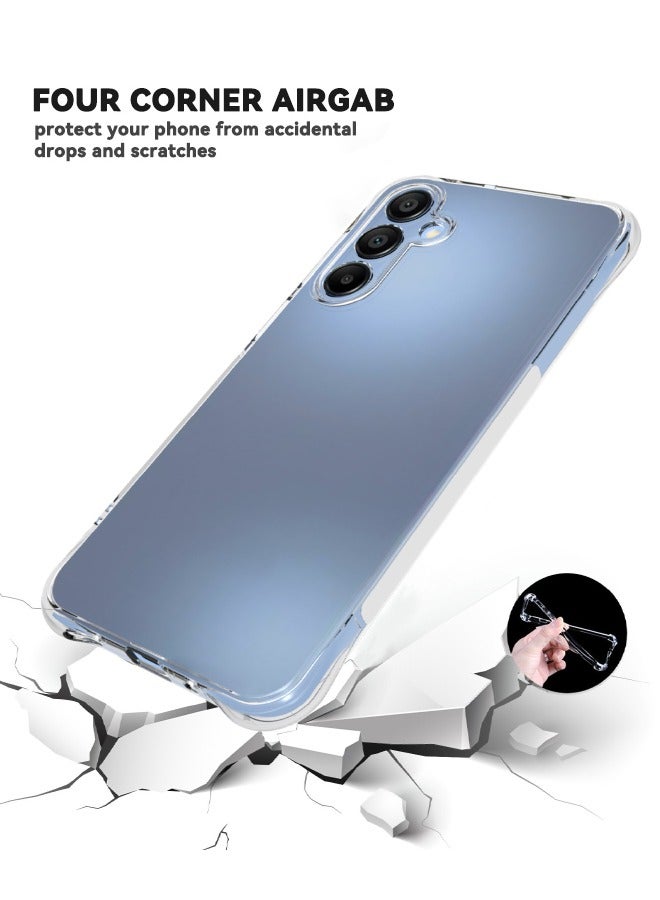 إيدويي حافظة سامسونج جالاكسي A16، مصممة لهاتف سامسونج A16 5G/4G مع أكياس هوائية مقاومة للسقوط بأربع زوايا، غطاء حماية نحيف ومرن من مطاط البولي يوريثان الحراري والسيليكون الناعم المضاد للانزلاق مناسب لهاتف سامسونج جالاكسي A16 (شفاف) - Image 2