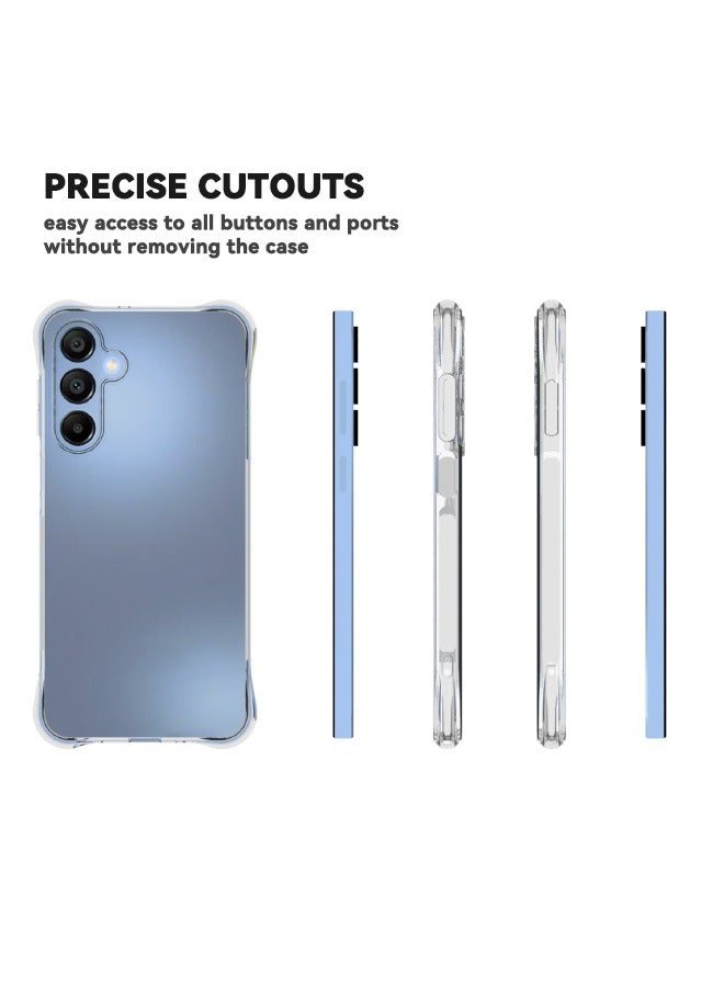 إيدويي حافظة سامسونج جالاكسي A16، مصممة لهاتف سامسونج A16 5G/4G مع أكياس هوائية مقاومة للسقوط بأربع زوايا، غطاء حماية نحيف ومرن من مطاط البولي يوريثان الحراري والسيليكون الناعم المضاد للانزلاق مناسب لهاتف سامسونج جالاكسي A16 (شفاف) - Image 4