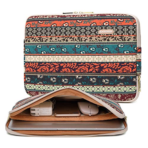 Kayond Canvas Water-Resistant 15.6 Inch Laptop Sleeve case for 15 inch 15.4 inch 15.6 inch Notebook Computer (15-15.6 inch, Red Bohemia) - Image 1