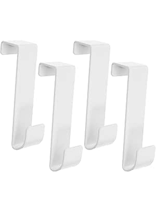 4pcs Heavy Duty Over Door Towel Hooks Metal Wall Mount Storage No Drill For Bathroom Kitchen Robe Organizer - Image 1