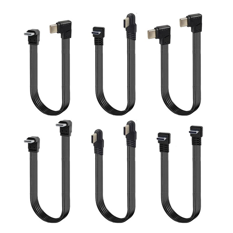 كابل شحن سريع من نوع USB C إلى كابل بزاوية 90 درجة للهواتف المحمولة وأجهزة الكمبيوتر المحمولة، من نوع Type to Type بزاوية - Image 4