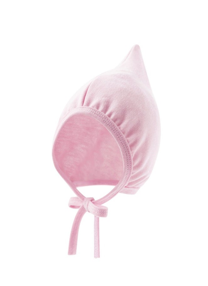 Generic Baby Tie Rope Ear Protection Cap Cute Baby Cap For Newborn to 6 Month Pink 