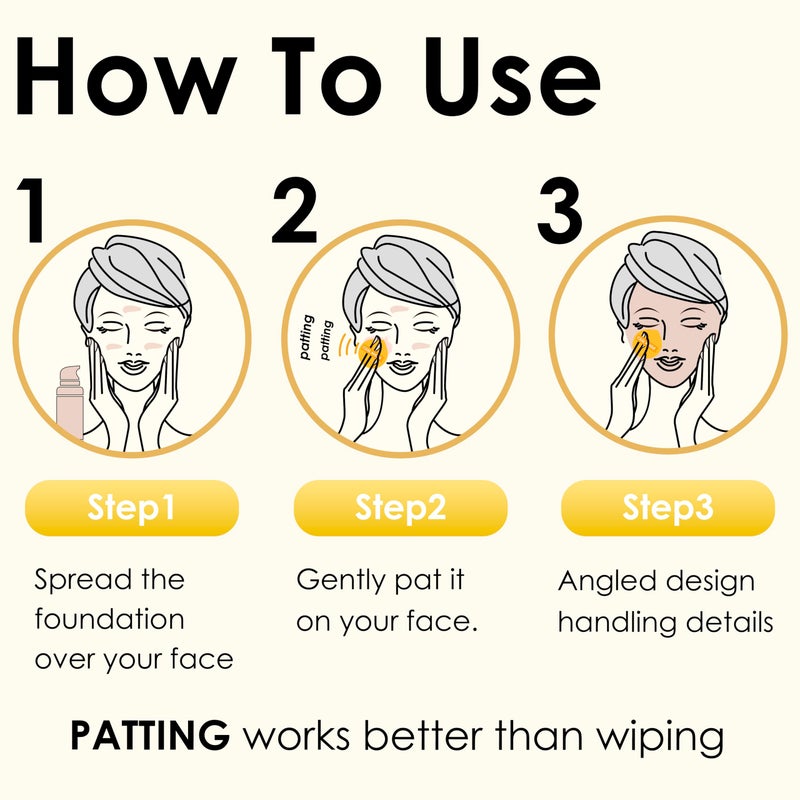 COOL-ANGLE 4Pcs X-Large Makeup Sponge Puff Set For Foundation Concealer & Powder, Latex Free Blender Sponges Puff For Natural And Easy Makeup, Soft Long-lasting And Beginner-friendly - Image 5