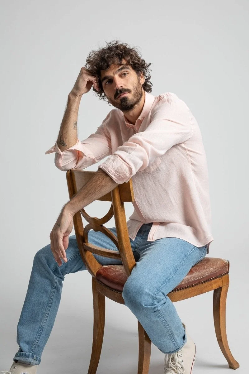 جاك قميص بالي كتان - وردي