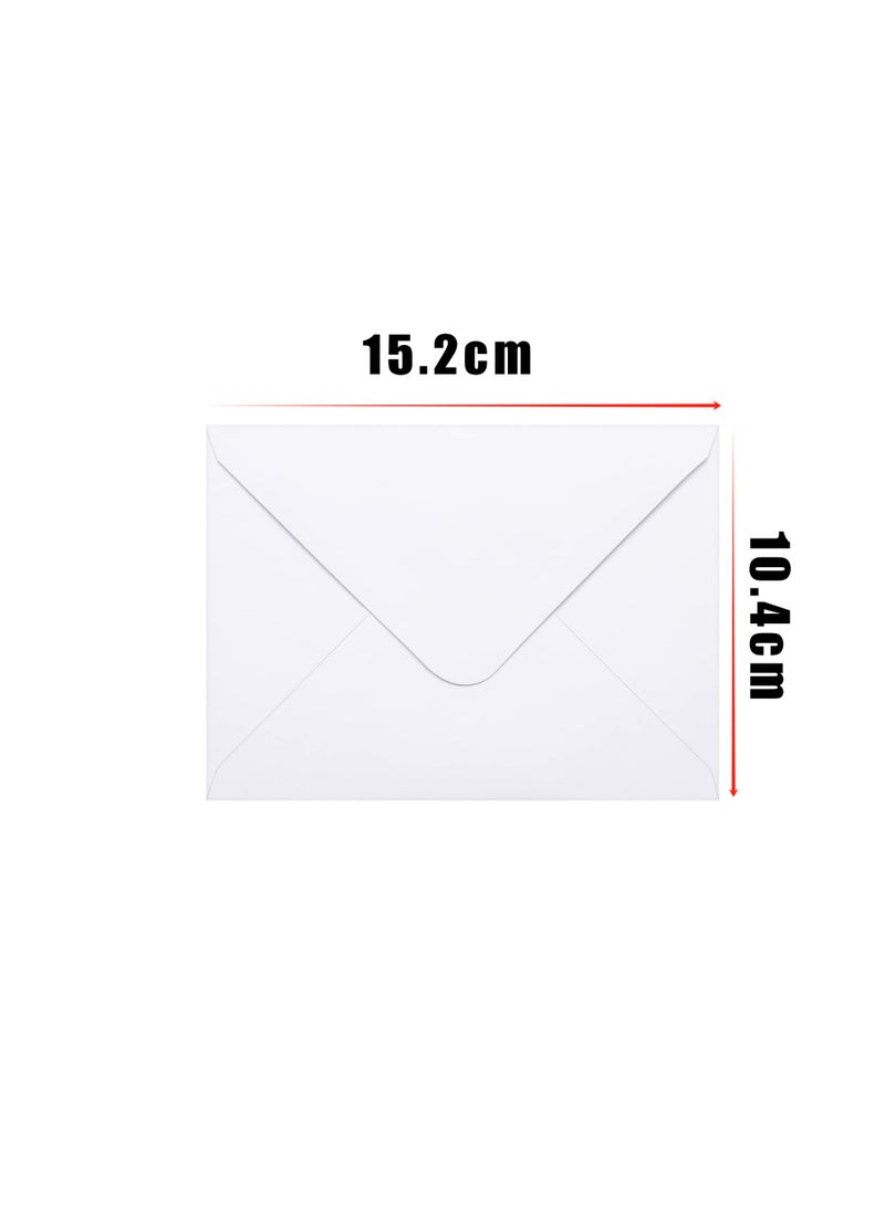 NIIMBOT 100 Pack White Envelopes for Invitation, 15.2×10.4cm Gift Card Envelopes Envelopes, Great for Graduation, Invitation, Baby Shower, Wedding and RSVP Cards (White) - Image 2