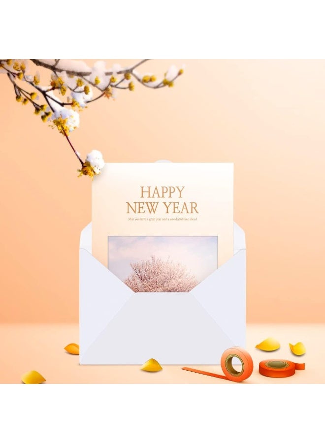 NIIMBOT 100 Pack White Envelopes for Invitation, 15.2×10.4cm Gift Card Envelopes Envelopes, Great for Graduation, Invitation, Baby Shower, Wedding and RSVP Cards (White) - Image 3