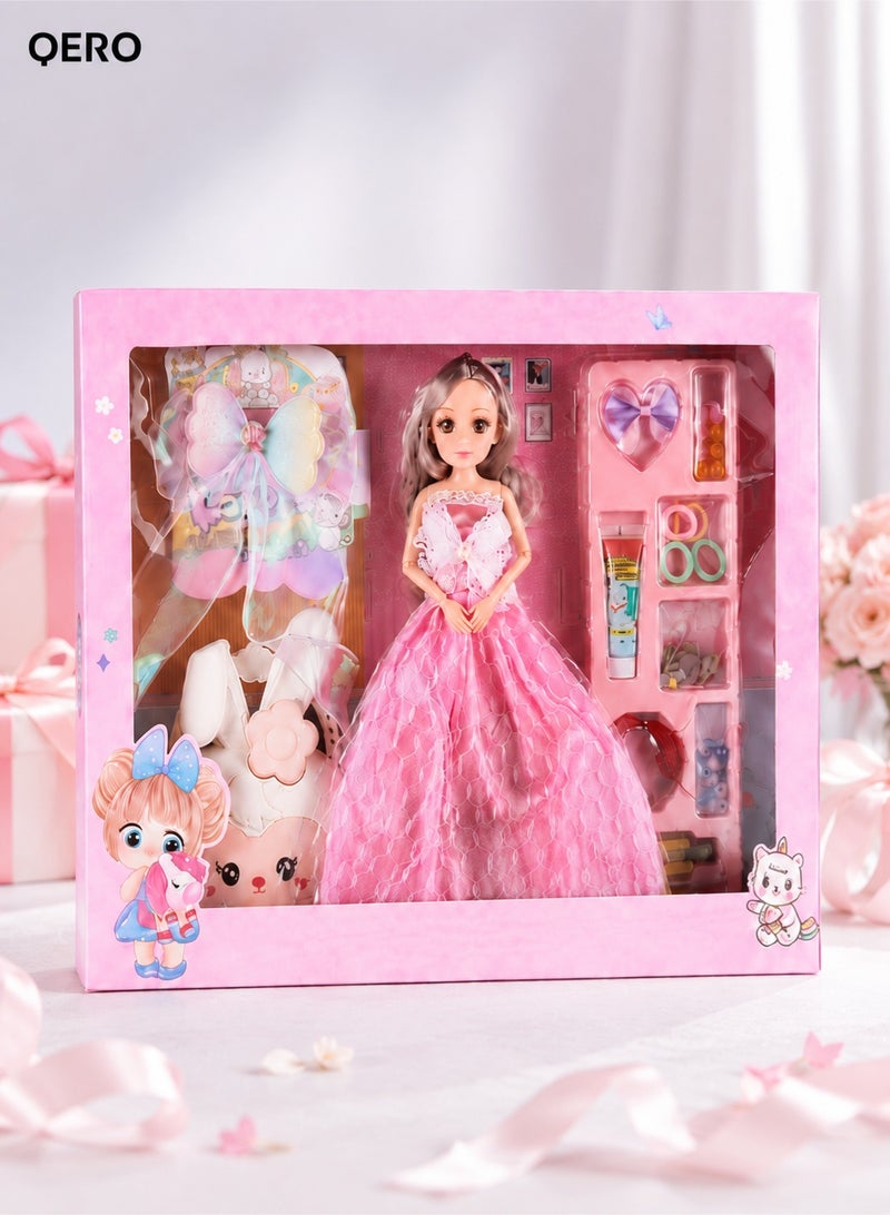 QERO 11.5-Inch Dress-Up Fashion Doll Gift Set with Accessories, 42cm Carry-Handle Gift Box - Image 1