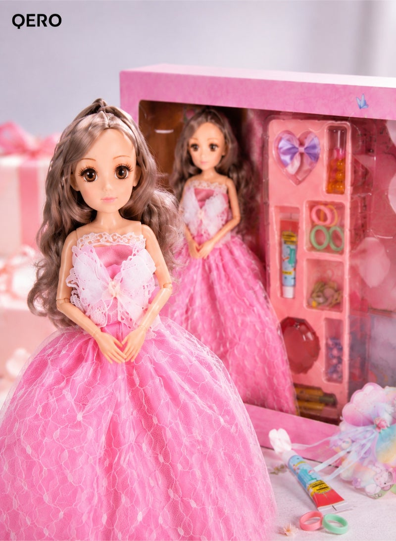 QERO 11.5-Inch Dress-Up Fashion Doll Gift Set with Accessories, 42cm Carry-Handle Gift Box - Image 5