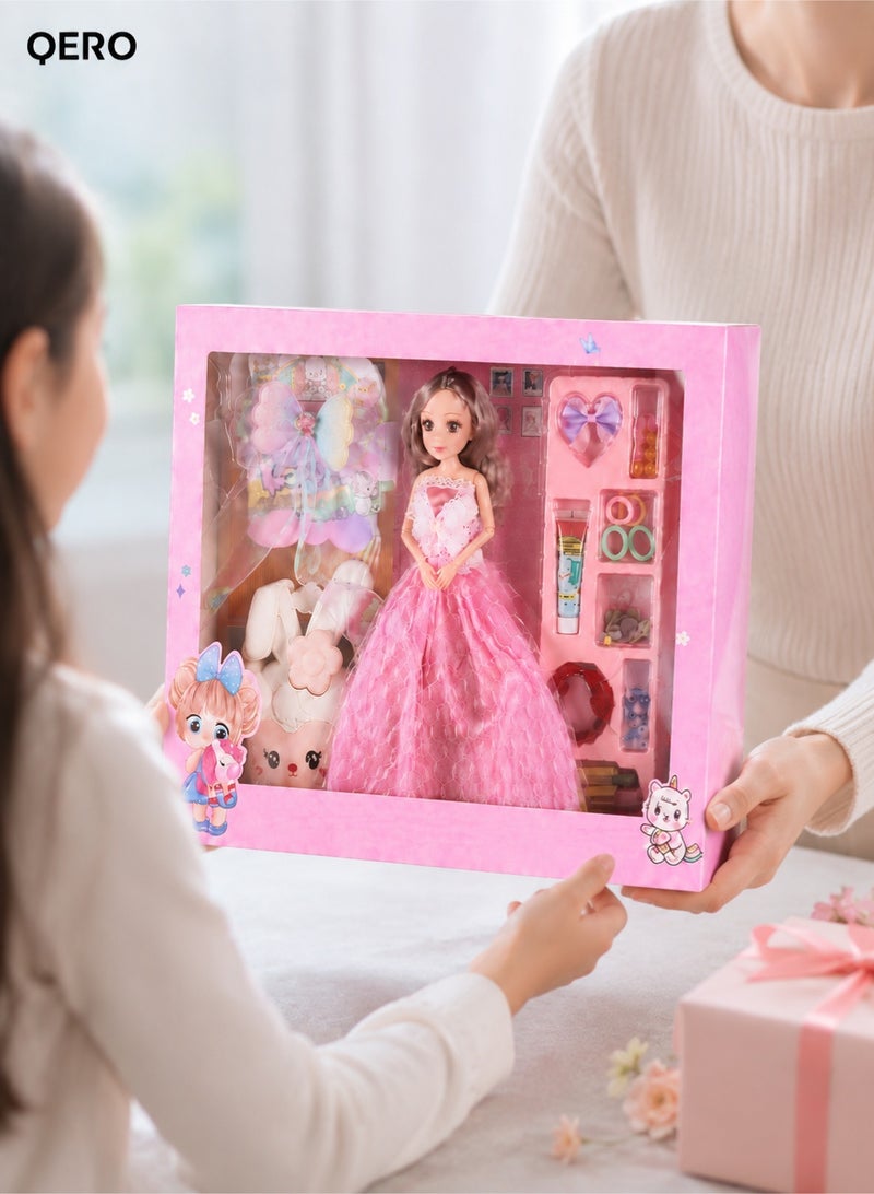 QERO 11.5-Inch Dress-Up Fashion Doll Gift Set with Accessories, 42cm Carry-Handle Gift Box - Image 2