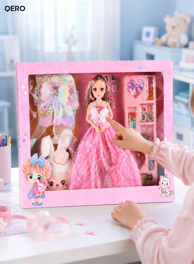 QERO 11.5-Inch Dress-Up Fashion Doll Gift Set with Accessories, 42cm Carry-Handle Gift Box - Image 3