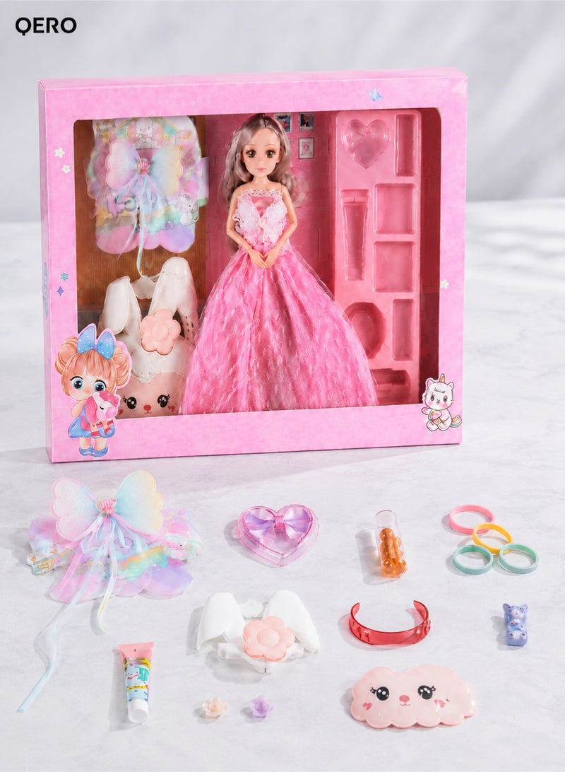 QERO 11.5-Inch Dress-Up Fashion Doll Gift Set with Accessories, 42cm Carry-Handle Gift Box - Image 4