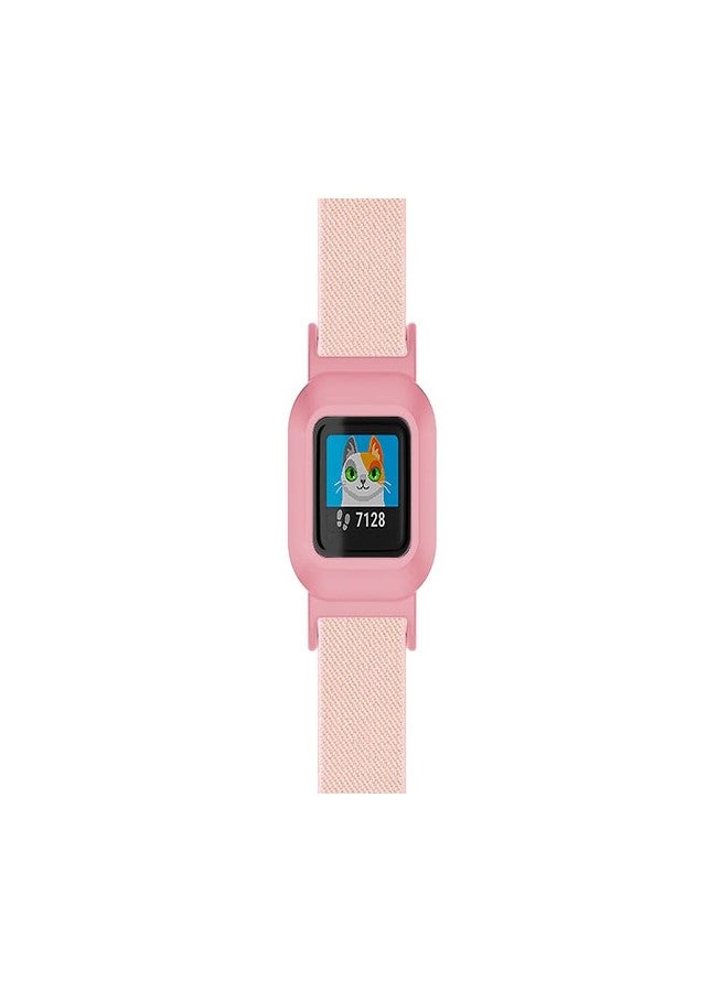 C2D JOY Stretchy Loop Strap Adjustable Elastic Nylon Wristband Compatible with Garmin Vivofit Jr3 Watch (Pink) - Image 2