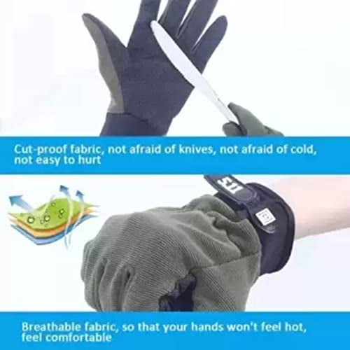 ZaySoo Cool Biker Motocross Stretchable Gloves Riding Gloves (Green) - Image 4