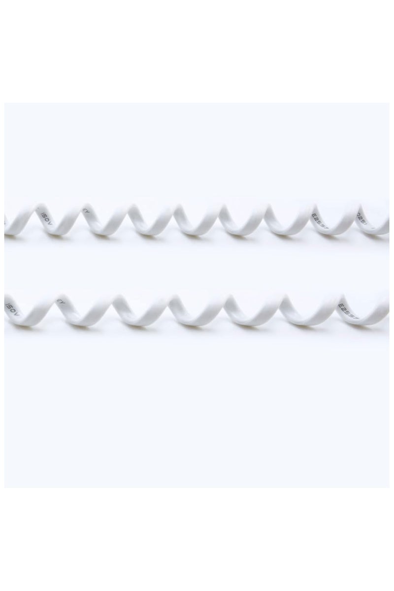 Terminator RJ9/RJ22 4C 2Meter Spring Type Telephone Cord Cable Line Wire – Reliable 4-conductor Cable For Landline Phones, Fax Machines,security & Intercom (White) - Image 2