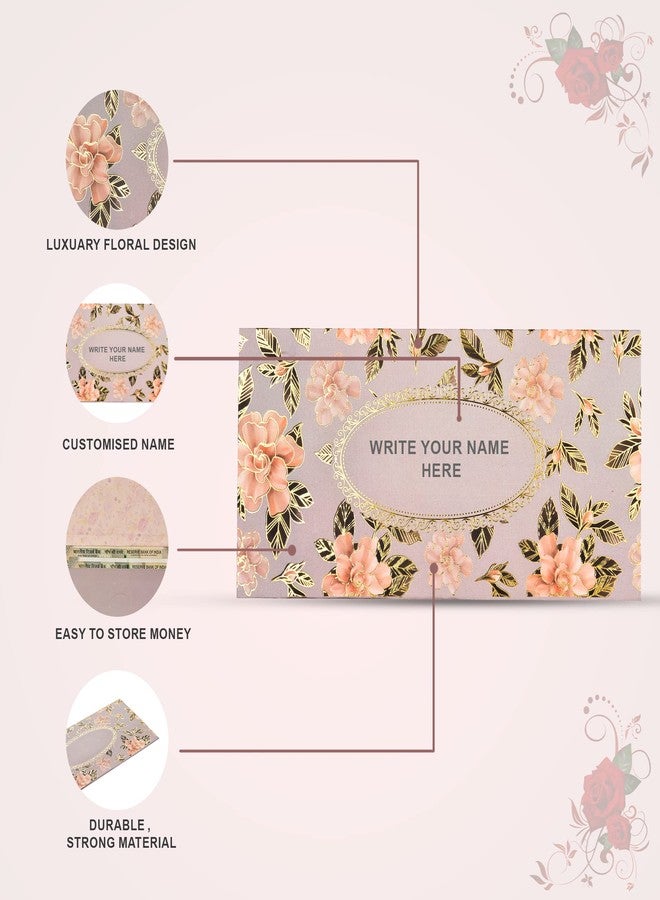 Fonsie purple pack of 10pcs cash envelopes for gifting money on wedding gift, baby shower gift, shagun, family gatherings with name space. - Image 2