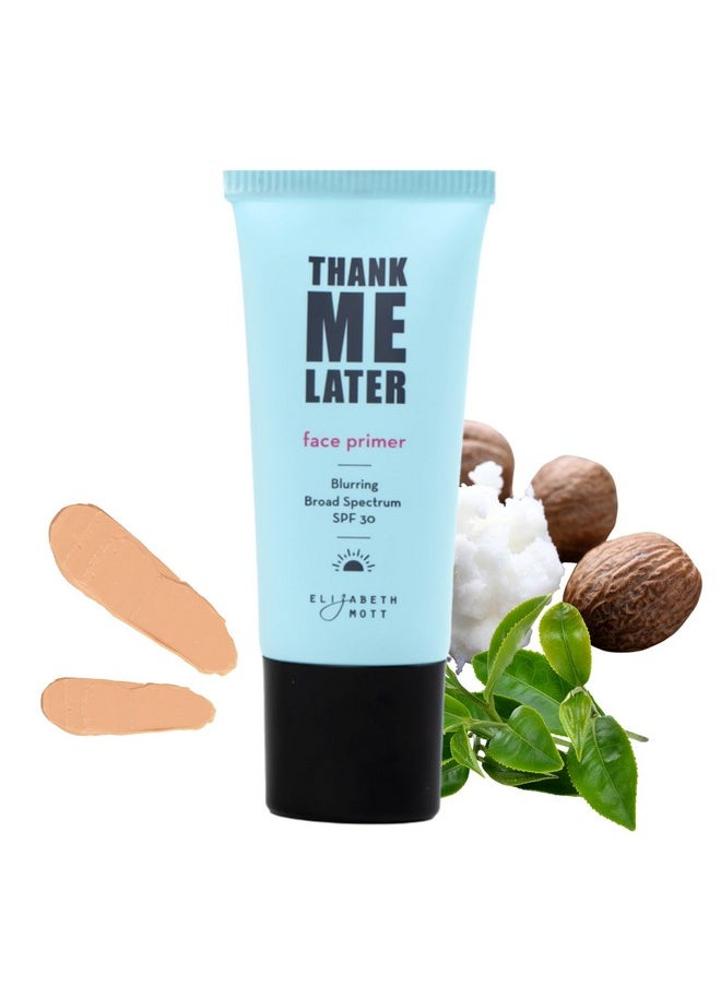 إليزابيث موت برايمر الوجه "Thank Me Later" من إليزابيث موت بعامل حماية من الشمس 30 - برايمر سائل لبشرة مثالية لتطبيق المكياج وثباته طوال اليوم - تركيبة مرطبة طويلة الأمد خالية من القسوة، 30 جم  - Image 1