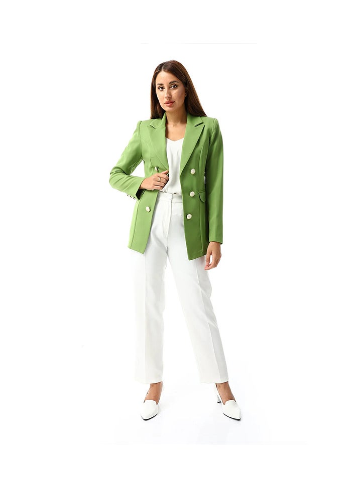 long sleeve Pocket Cap Long blazer- Green - pzsku/ZADC23E3025B1680E9017Z/45/_/1737281991/d9d6b152-d6dc-4548-a367-88250d71db90