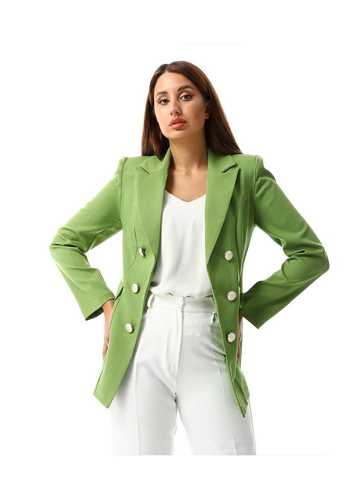 long sleeve Pocket Cap Long blazer- Green - pzsku/ZADC23E3025B1680E9017Z/45/_/1737282082/c6b7f00f-d278-427c-9369-9cbbcd2098f8