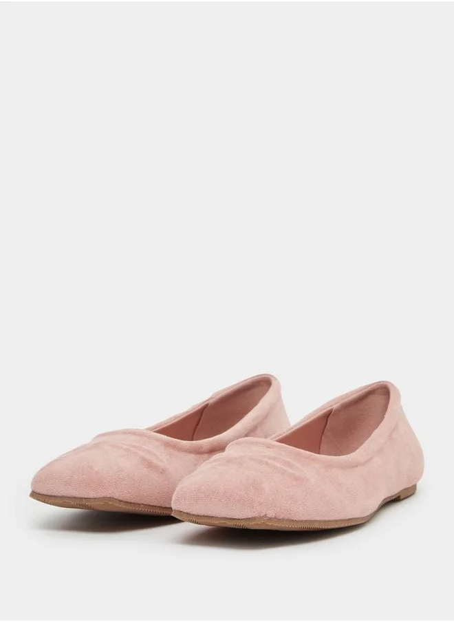 Styli Square Toe Slip-on Flat Ballerinas Shoes