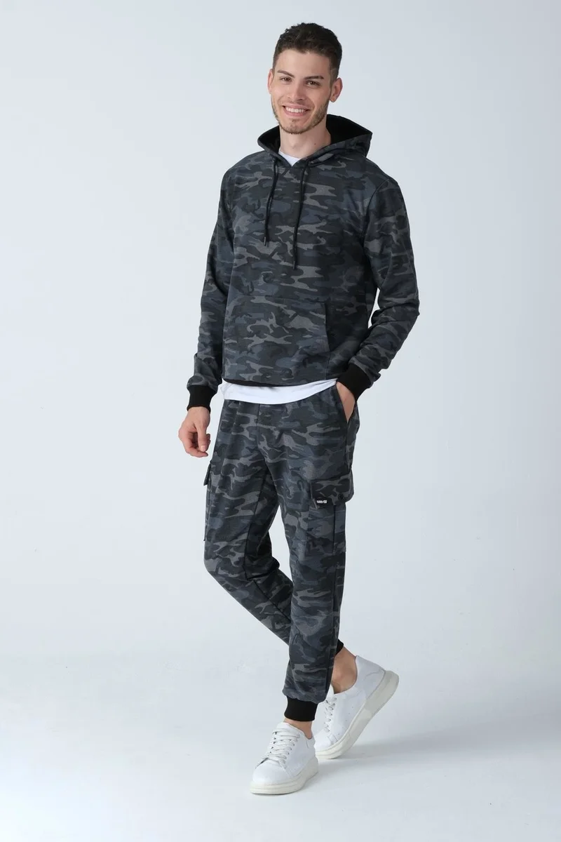 الكسندر جاردي Camouflage Patterned Hoodie Sweatshirt (E21-72100)