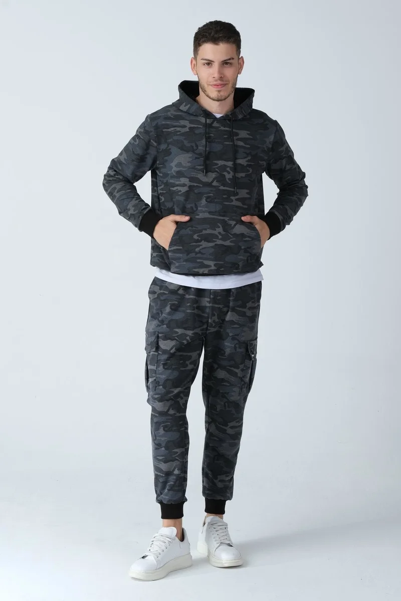 الكسندر جاردي Camouflage Patterned Hoodie Sweatshirt (E21-72100)
