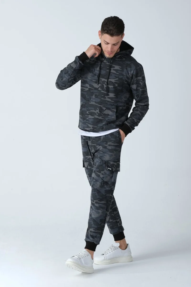 الكسندر جاردي Camouflage Patterned Hoodie Sweatshirt (E21-72100)