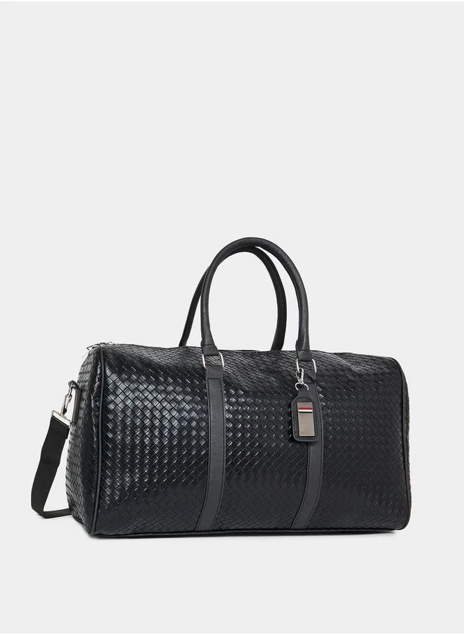 Styli Textured Gym Bag with Zip Closure