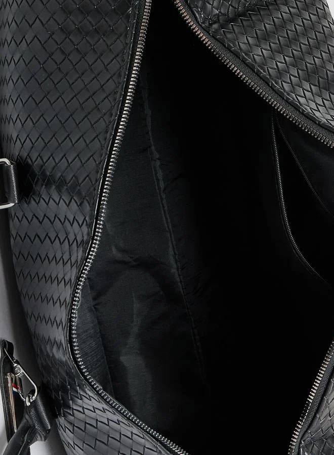 Styli Styli Textured Gym Bag with Zip Closure