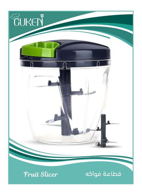 Manual Chopper, Blender with Storage Lid, 5 Blade Vegetable Chopper 900ml, Pull Chopper to Chop Vegetables, Fruits, Meat, Large Capacity Vegetable Chopper, Hand Pull Manual Food Blender