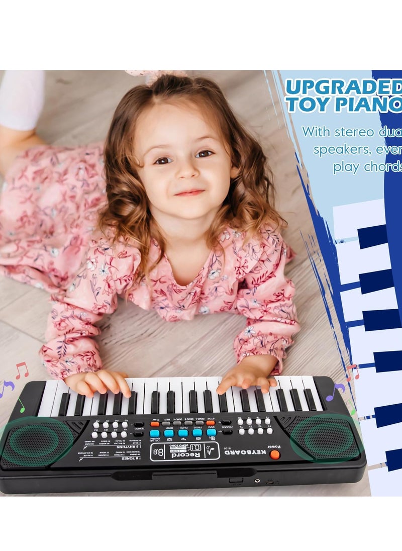 MUMS PLANET Kids Piano Keyboard, Piano for Kids with Microphone Portable Electronic Keyboards for Beginners 37 Keys Musical Toys Pianos for Girls Boys Ages 3-8  - Image 3