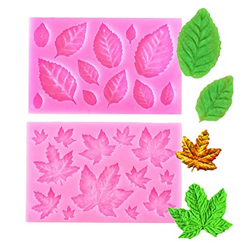 TUKE A Variety of Leaves Maple Leaf Resin Molds Silicone Mold for Fondant Cake Decoration Tools DIY Chocolate Kitchen Baking Small Size 3.72'' (E) - Image 3