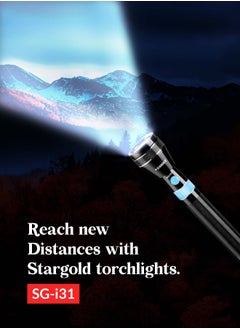 Stargold 3 in 1 Rechargeable LED Flashlight Cree LED Aluminium Body Shock Resistance  - Image 4