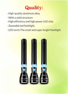 Stargold 3 in 1 Rechargeable LED Flashlight Cree LED Aluminium Body Shock Resistance  - Image 3