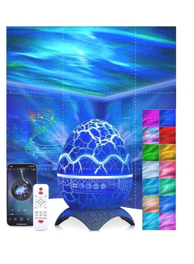 ELTRAZONE Egg LED 3D Projector Lamp with Bluetooth Music & Remote Control – Multicolor Night Light for Kids Room, Bedroom, and Cafe – Fun Decorative Light Show, Perfect Gift for Kids & Adults
