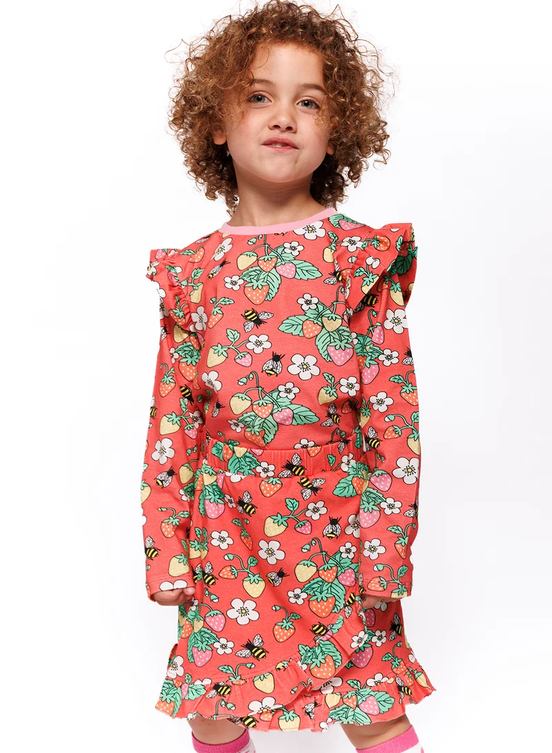 Småfolk Long-sleeved top with strawberries