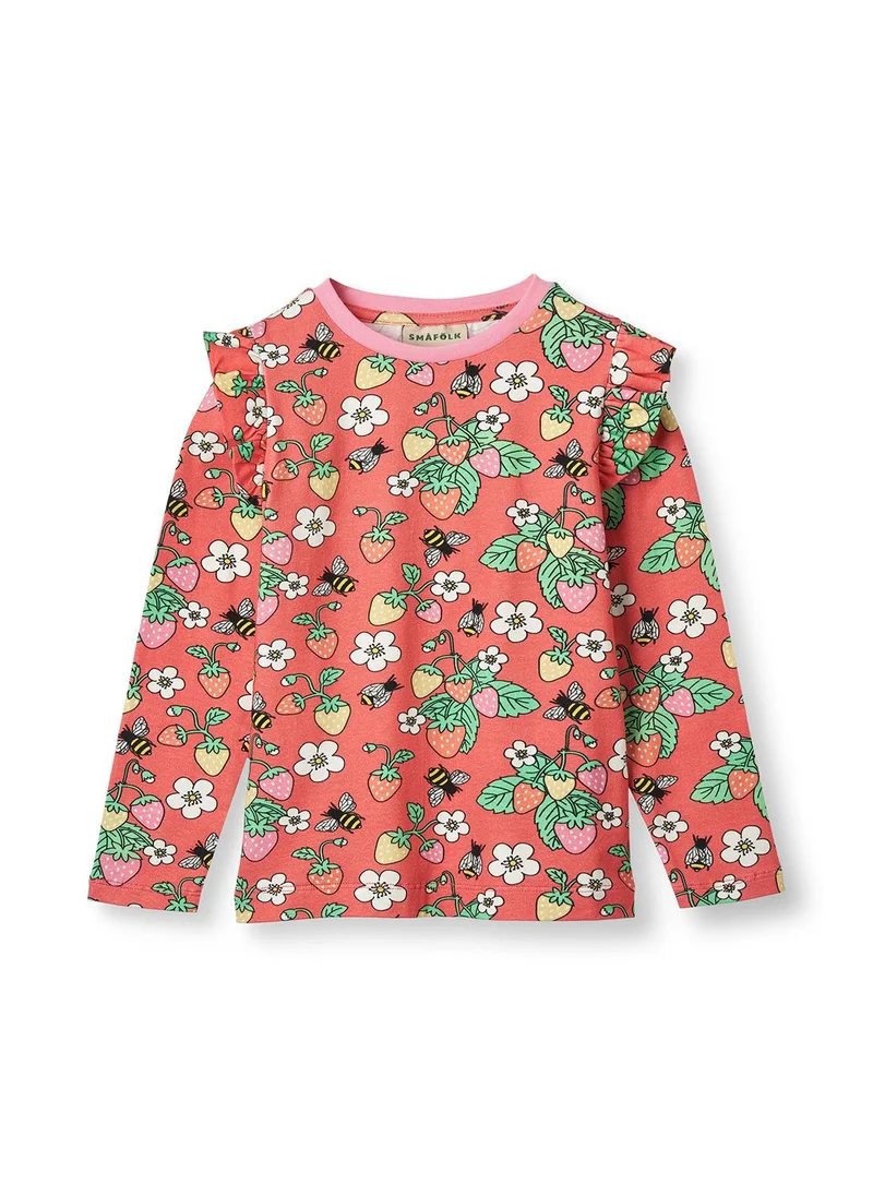 سموفولك Long-sleeved top with strawberries