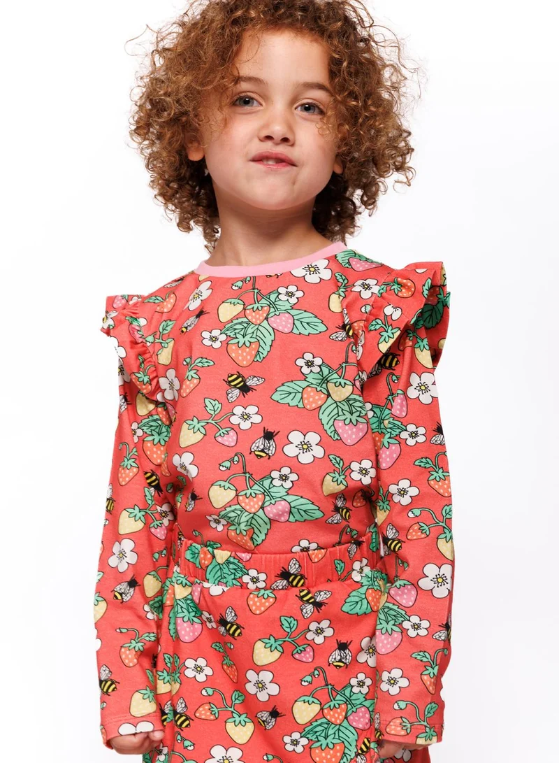 Småfolk Long-sleeved top with strawberries