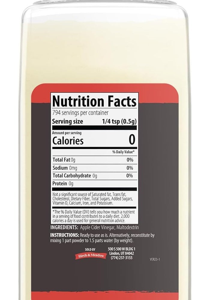 Birch & Meadow 14oz Apple Cider Vinegar Powder - Tangy Flavor for Cooking & Baking - Image 2