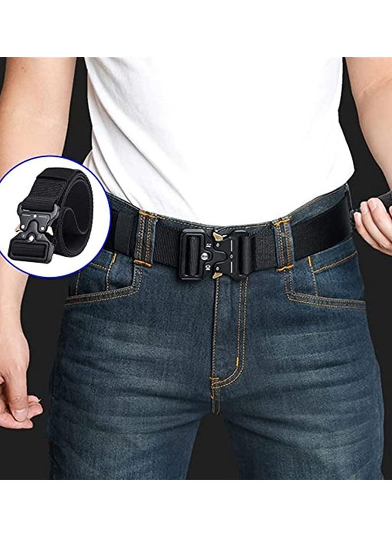 SYOSI - 3 Piece Men's Tactical Belts Military Style Belts Men's Casual Belts - Image 1