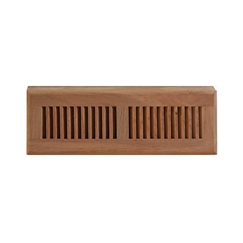 WELLAND Red Oak Baseboard Diffuser Wood Vent Register,15 L X 3 1/2 W X 4 1/2 H Inch - Image 5