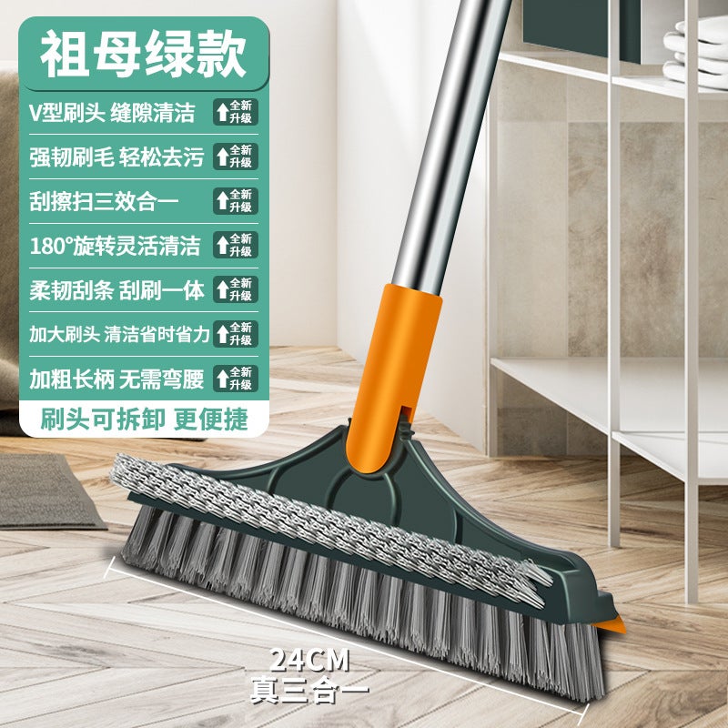 Double-Sided Tile Grout Brush for Bathroom Cleaning Upgraded yellow-green
