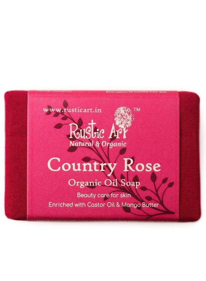 Rustic Art Organic Country Rose Soap | Coldprocessed | Oil Control | Deep Cleansing | For Women & Men | 100g - Image 2