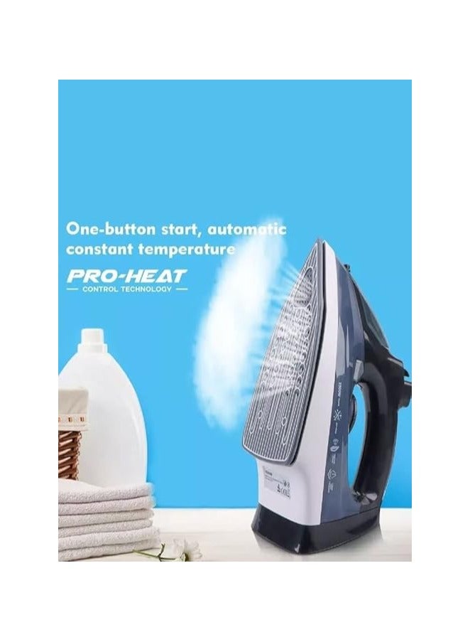 Electric Steam Iron 2400W with Non-Stick Ceramic Soleplate | Multifunctional Steam Iron - Steam/Mist/Self Cleaning | 450ml Tank - Ceramic Soleplate  - Image 5